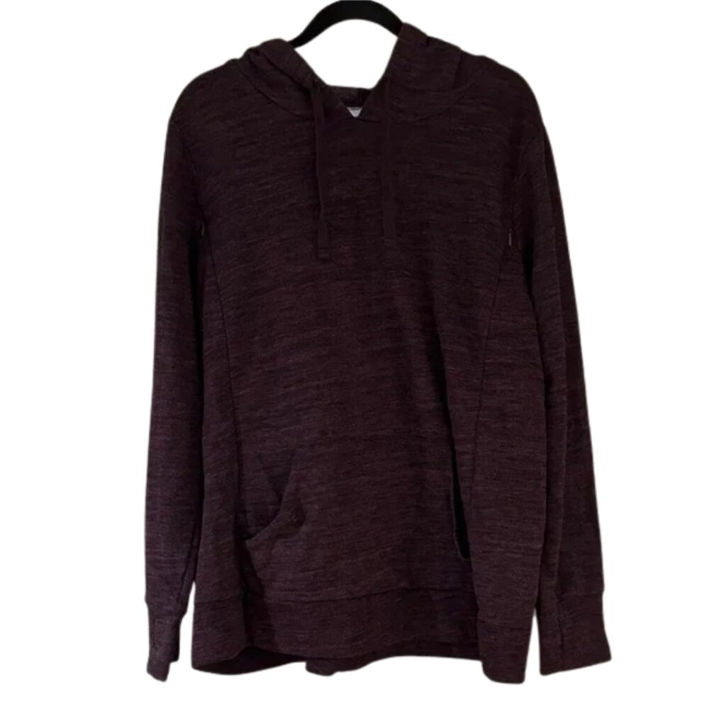 Motherhood Maternity Nursing Hoodie Plum Marled Sweatshirt
